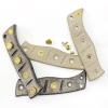 1 Pair Custom Micarta Scales Handle with 5 Sets Screws Fits for Fixed Adamas 375 DIY Making Accessory(Black) view 4