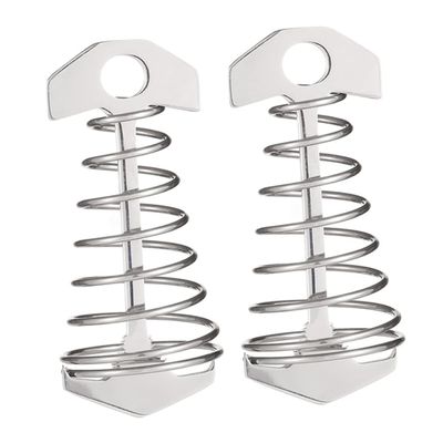 Parliky 2pcs Stainless Steel Wind Rope Buckle Fish Bone Tent Stakes Pegs Heavy Duty Anchors for Outdoor Camping Tents