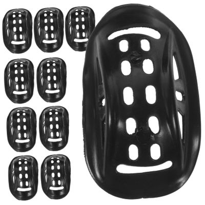 10 Pack Black Rubber Chin Cups for Safety Helmets Accessory