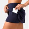 Colorfulkoala Dreamlux Skirts for Women High Rise Athletic Golf Tennis Skorts Built-in Shorts with Pockets(M, Eclipse) view 2