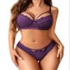 Avidlove Lingerie Set Women Sexy Lace Underwired Bra and Panty Sets 2 Piece Rave Outfits (Purple, Large) view 1