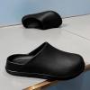 Men's and Women's Slip-On Clogs, Waterproof Non-Slip House Mules, Lightweight Oil & Water Resistant Safety Shoes for Kitchen, Restaurant, Garden, Hospital, Beach, Pool Black view 2