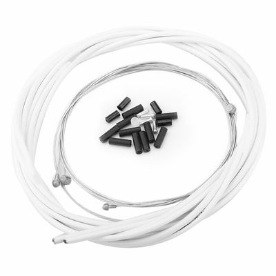 equlup Bikes Brake Cables, Bikes Front Rear Brake Cable Mountain Bikes Replacement Brake Cable with Housing Sets for Rode Bikes Mountain Bikes Folding Bikes (White)