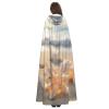 YKJJFVZ Beach Starfish1 Print Rogue Cosplay Adult Halloween Witch Hooded Cloak Cape Unisex Costume For Horror Parties Masquerade view 4