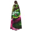 YKJJFVZ Green Snake Print Rogue Cosplay Adult Halloween Witch Hooded Cloak Cape Unisex Costume For Horror Parties Masquerade view 4