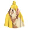 YKJJFVZ Animal Dog French Bulldog Print Rogue Cosplay Adult Halloween Witch Hooded Cloak Cape Unisex Costume For Horror Parties Masquerade view 1
