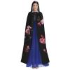 YKJJFVZ Japanese Cherry Flowers Print Rogue Cosplay Adult Halloween Witch Hooded Cloak Cape Unisex Costume For Horror Parties Masquerade view 2