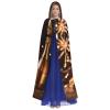 YKJJFVZ Wine Cup Print Rogue Cosplay Adult Halloween Witch Hooded Cloak Cape Unisex Costume For Horror Parties Masquerade view 2