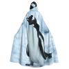 YKJJFVZ Penguin Print Rogue Cosplay Adult Halloween Witch Hooded Cloak Cape Unisex Costume For Horror Parties Masquerade view 1