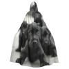 YKJJFVZ Puppies Dog Print Rogue Cosplay Adult Halloween Witch Hooded Cloak Cape Unisex Costume For Horror Parties Masquerade view 1