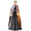 YKJJFVZ Alpaca Llama2 Print Rogue Cosplay Adult Halloween Witch Hooded Cloak Cape Unisex Costume For Horror Parties Masquerade view 3
