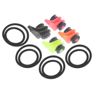 SKISUNO 4pcs Fishing Rod Hook Keepers Durable Lure Holders Easy to Install Bait Keepers for Fishing Rods Securely Holds Hooks Without Damage Orange Yellow Pink Black