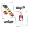 SKISUNO 4pcs Fishing Rod Hook Keepers Durable Lure Holders Easy to Install Bait Keepers for Fishing Rods Securely Holds Hooks Without Damage Orange Yellow Pink Black view 3