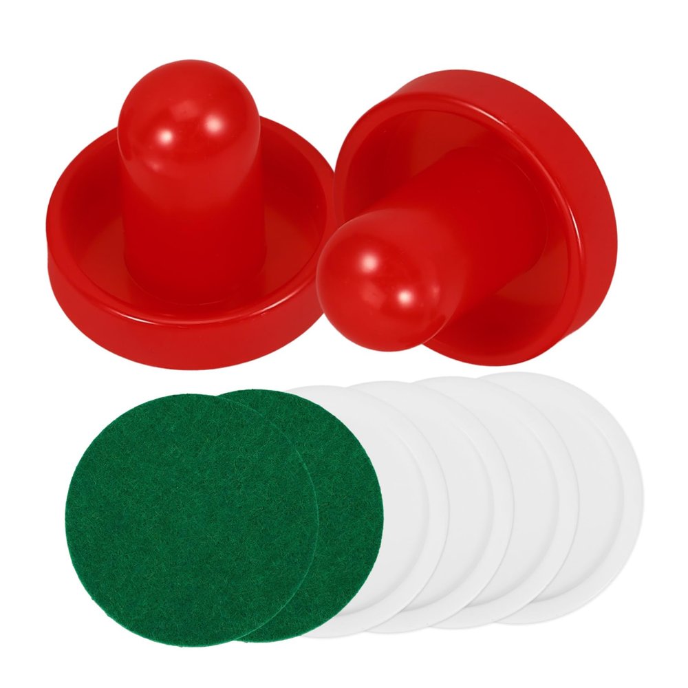 WOONEKY 1set Ice Hockey Pucks and Pusher Accessories for Game Tables Striker Balls for Hockey Tables and Replacement Needs