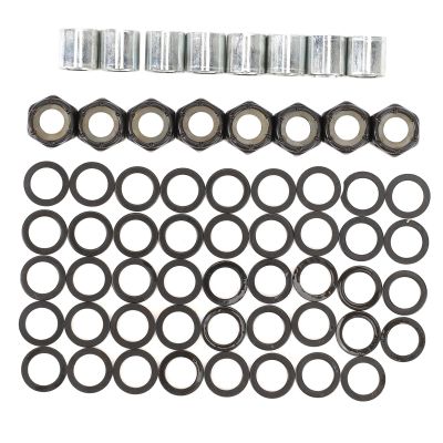 Yuezhongoo 56PCS Skateboard Truck Hardware Kit, Iron Spacers Axle Nuts and Speed Rings Longboards and Skateboard Hardware Kit for Skateboard and Longboard