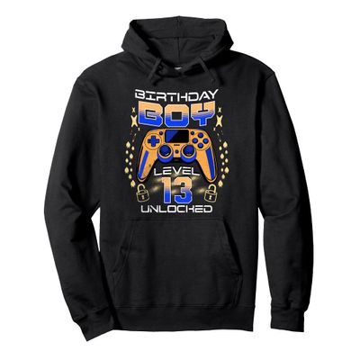 13th Birthday Gaming Gift Boy Age 13 Year Old Gamer Son Pullover Hoodie