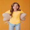 Haloumoning Girls Puff Long Sleeve Shirts Kids Casual Crewneck Soft Tunic Tops Blouse 5-14 Years Yellow view 3