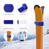 8pcs Ski Strap Fasteners, Adjustable Wrap Straps Ski Bands for Storage Snow Ski Pole Fastener Tape Ski Storage Tie with Protective Pad Ski Accessories for Carrying Winter Sports Gifts (Blue & Black) view 3