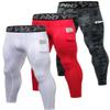 Queerier 3 Pack Men's Compression Pants Athletic Leggings with Pockets Running Baselayer Tights Cycling Workout Pants view 1