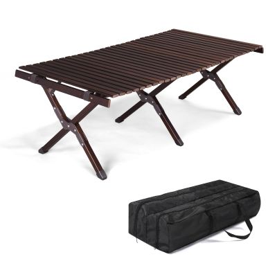 120 * 60 * 40cm Wooden Camping Roll Table