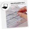 COLLBATH Jewelry Display Organizer Slots Elegant Holder and Earring Case Glass Lid for Home and Jewelry Shops Storage view 2