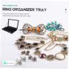 COLLBATH Jewelry Display Organizer Slots Elegant Holder and Earring Case Glass Lid for Home and Jewelry Shops Storage view 3