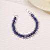 Caiyao Shiny Rhinestone Classic Tennis Bracelet Multicolor Fashion Bracelet for Women-Deep Blue view 2