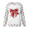 Funny Christmas Shirts For Women Plus Size Christmas Sweatshirts For Women 2024 Christmas Sweatshirt Long Sleeve Tops Pullover Crew Neck Blouse Xmas Sweaters Winter Clothes White 4X 5X view 3