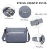 ETidy Casual Nylon Shoulder Bag For Women Waterproof Lightweight Crossbody Purse Hobo Bag (Black Upgrade) view 4