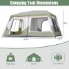 10 Person Camping Tent Setup in 60 Seconds with Rainfly & Windproof Tent with Carry Bag for Family Camping & Hiking view 2