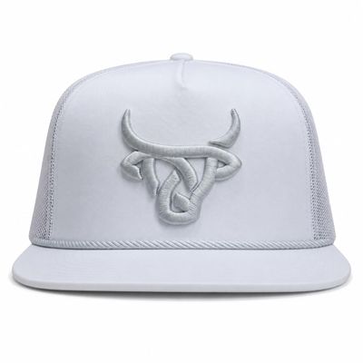 Lost Calf White 3D Logo Cattle Rope - Hats Cap