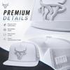 Lost Calf White 3D Logo Cattle Rope - Hats Cap view 3