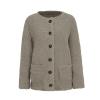 BIVENANT Fleece Cardigans for Women Sweater Cardigan Women Cozy Sweaters Crop Womens Fall Coats Jacket for Women Lightweight Casual Vintage Long Sleeve Solid Coat Winter Outwear,Apricot,S view 3