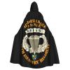 Airborne Badge Ranger 75th Infantry Hooded Cloak Adult Halloween Hooded Cape Party Decorative Cloak Black view 1
