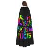 OKLRYNBV Its Hocus Pocus Time Witches Hooded Cloak Adult Halloween Hooded Cape Party Decorative Cloak Black view 4