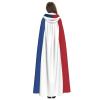 OKLRYNBV Flag of The Netherlands Hooded Cloak Adult Halloween Hooded Cape Party Decorative Cloak Black view 4