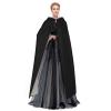 OKLRYNBV Dwight Schrute'S Gym for Muscles Hooded Cloak Adult Halloween Hooded Cape Party Decorative Cloak Black view 3