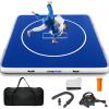 Inflatable Wrestling Mat 13x13FTx4"Thick, Jiu Jitsu Mats, PVC Landing Training Mat Foldable for Home Gym BJJ, MMA, Martial Art, Boxing, Grappling and Judo (Blue White) view 1