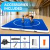 Inflatable Wrestling Mat 13x13FTx4"Thick, Jiu Jitsu Mats, PVC Landing Training Mat Foldable for Home Gym BJJ, MMA, Martial Art, Boxing, Grappling and Judo (Blue White) view 3