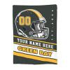 Custom Green Bay Blanket Personalized Football Throw Blankets Customized Any Name and Number Blankets Soft Flannel Blankets for Men Women Teen Adults view 1
