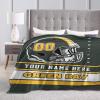 Custom Green Bay Blanket Personalized Football Throw Blankets Customized Any Name and Number Blankets Soft Flannel Blankets for Men Women Teen Adults view 4