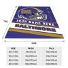 Custom Baltimore Blanket Personalized Football Throw Blankets Customized Any Name and Number Blankets Soft Flannel Blankets for Men Women Teen Adults view 2