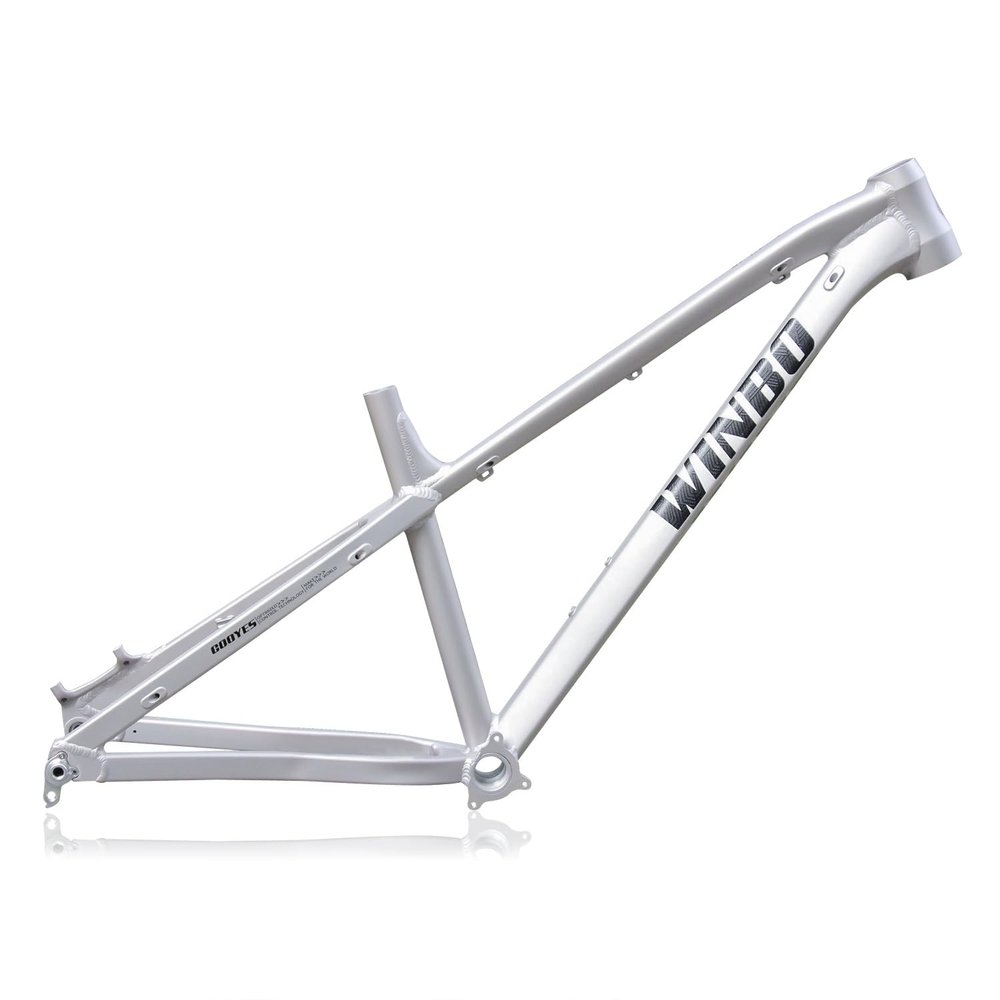 BSFHQS 27.5er Mountain Bike Disc Brake Frame 16inch Aluminum Alloy Rigid Frame AM/DH Hardtail Frame Thru Axle 12x148mm Boost Internal Routing(Silver,16in-A)