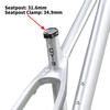 BSFHQS 27.5er Mountain Bike Disc Brake Frame 16inch Aluminum Alloy Rigid Frame AM/DH Hardtail Frame Thru Axle 12x148mm Boost Internal Routing(Silver,16in-A) view 4
