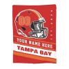 Custom Tampa Bay Blanket Personalized Football Throw Blankets Customized Any Name and Number Blankets Soft Flannel Blankets for Men Women Teen Adults view 1