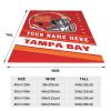 Custom Tampa Bay Blanket Personalized Football Throw Blankets Customized Any Name and Number Blankets Soft Flannel Blankets for Men Women Teen Adults view 2