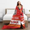 Custom Tampa Bay Blanket Personalized Football Throw Blankets Customized Any Name and Number Blankets Soft Flannel Blankets for Men Women Teen Adults view 4