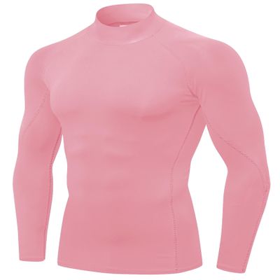 SPVISE Long Sleeve Compression Shirt Men Athletic Workout T-Shirt Tops Cool Dry Base Layer Undershirt for Running Yoga Gym