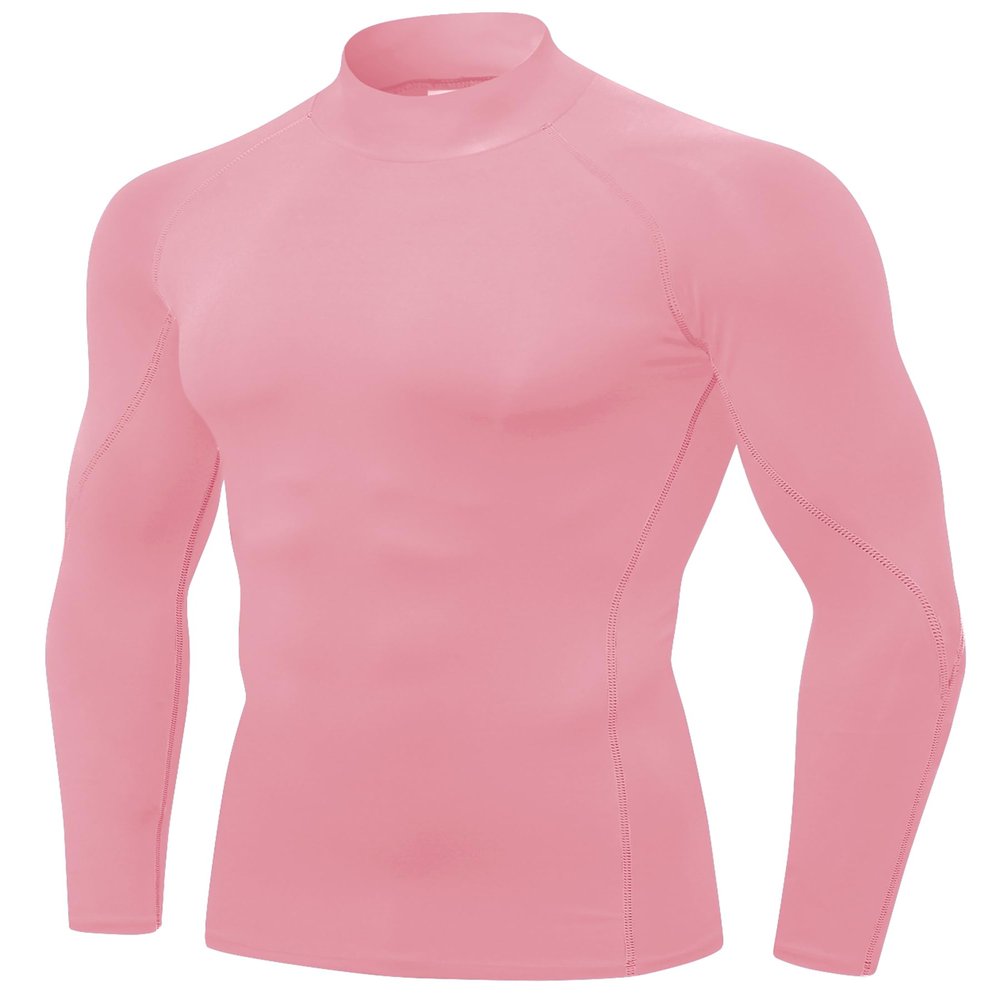 SPVISE Long Sleeve Compression Shirt Men Athletic Workout T-Shirt Tops Cool Dry Base Layer Undershirt for Running Yoga Gym