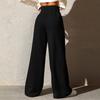 Women's Y2K High Waisted Sweatpants - Lightweight, Comfy Joggers with Pockets & Drawstring - Casual, Loose Fit, Straight Leg Winter Pants view 4